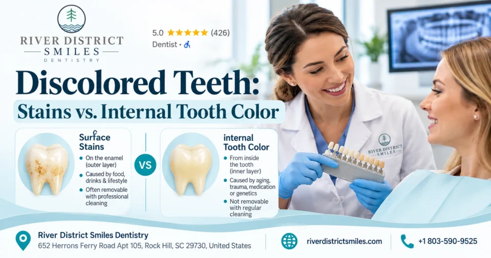 Discolored Teeth: Stains vs. Internal Tooth Color