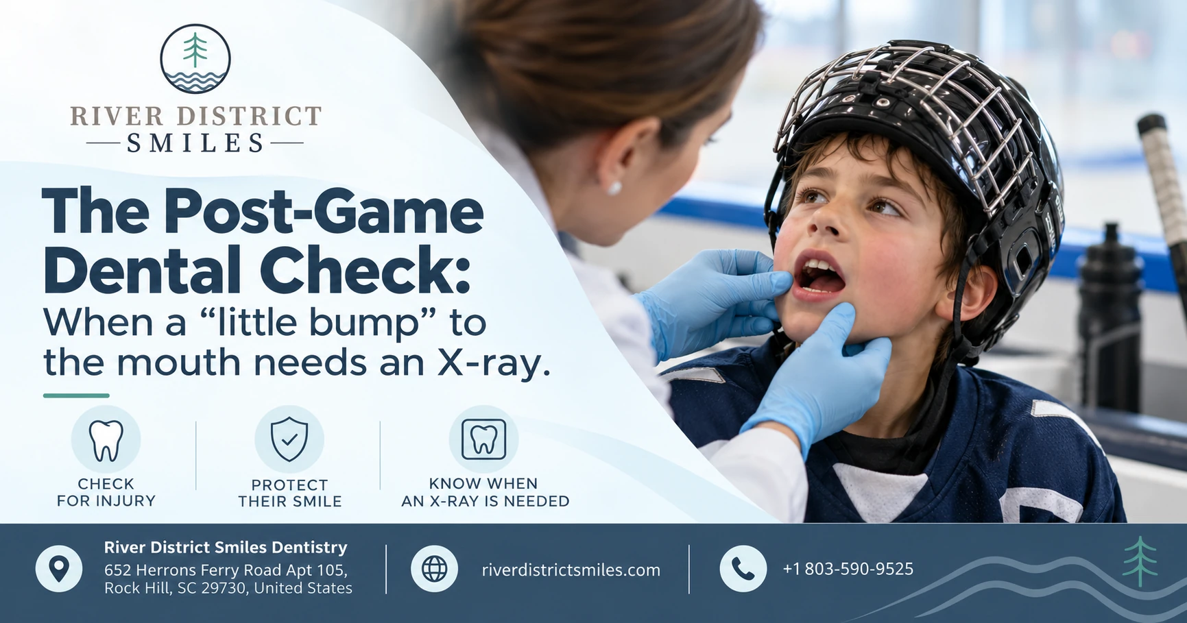The Post-Game Dental Check: When a "little bump" to the mouth needs an X-ray.