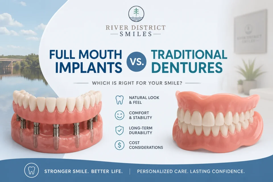 Full Mouth Implants vs. Traditional Dentures
