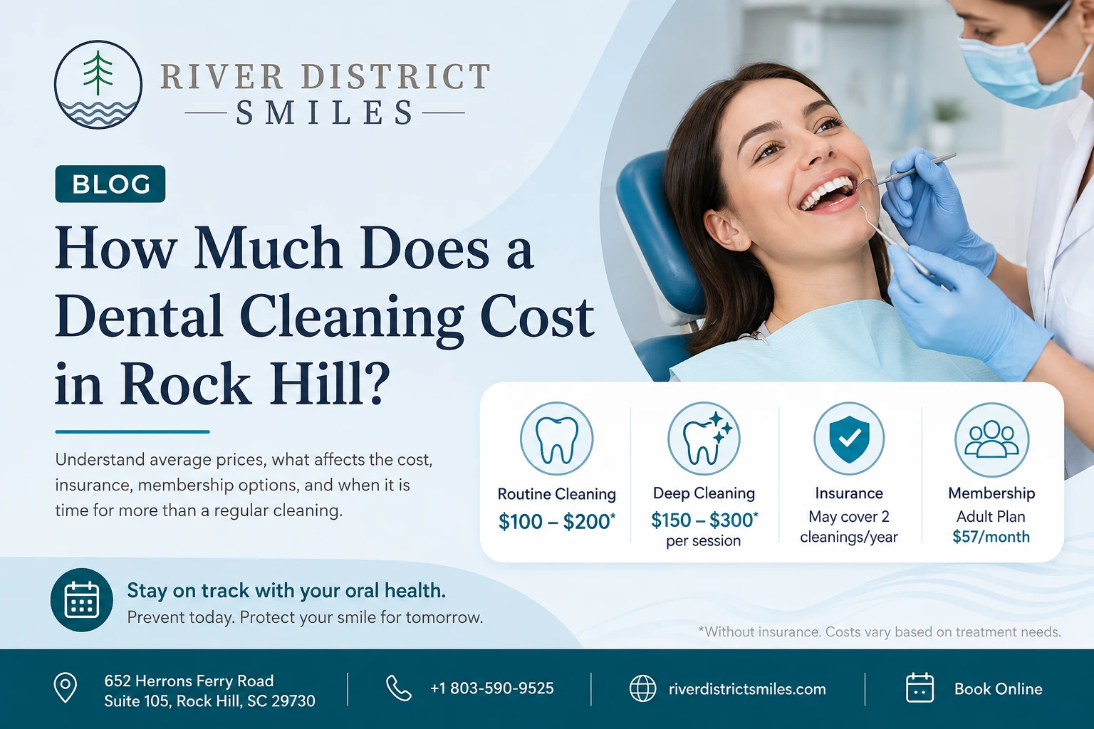 How much does dental cleaning cost in Rock Hill SC